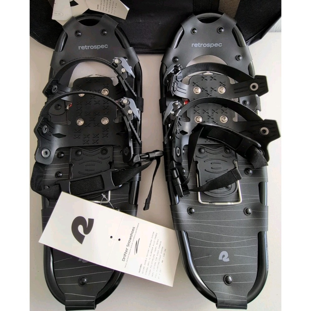 Retrospec Drifter Snowshoes for Unisex - Aluminum Alloy Frames 8"x21" 80-120 Lbs - Picture 2 of 7